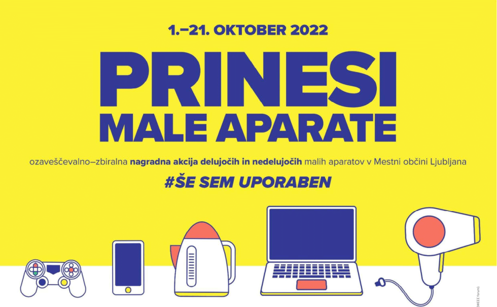 701,5 kilogramov še delujočih in nedelujočih malih aparatov – zaključena akcija »PRINESI MALE APARATE«