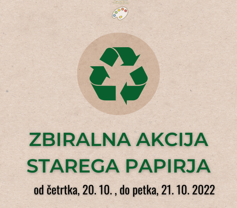 Zbiralna akcija starega papirja na OŠ Božidarja Jakca