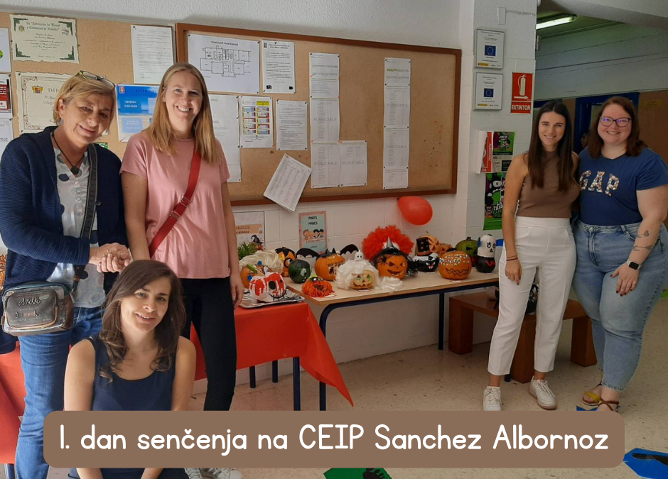 Erasmus+ E.C.O. S.T.E.P.S – 1. DAN SENČENJA na CEIP Sanchez Albornoz