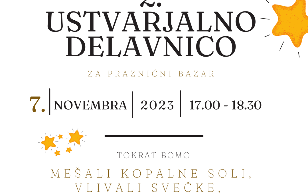 VABILO NA USTVARJALNO DELAVNICO